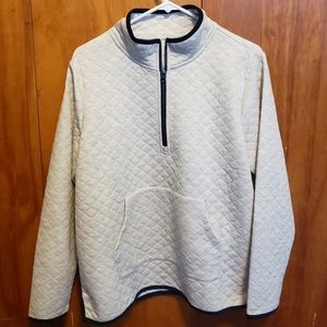 Quilted zip pullover